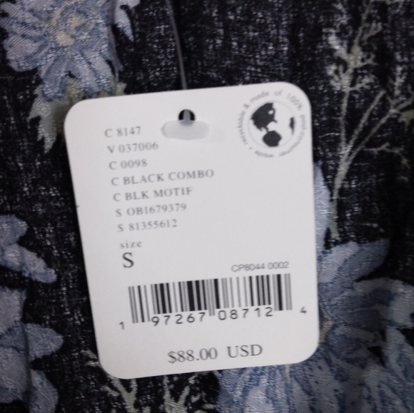 NWT Free People Bali Wild Daisy Slip in Black Combo $88 - Picture 7 of 9